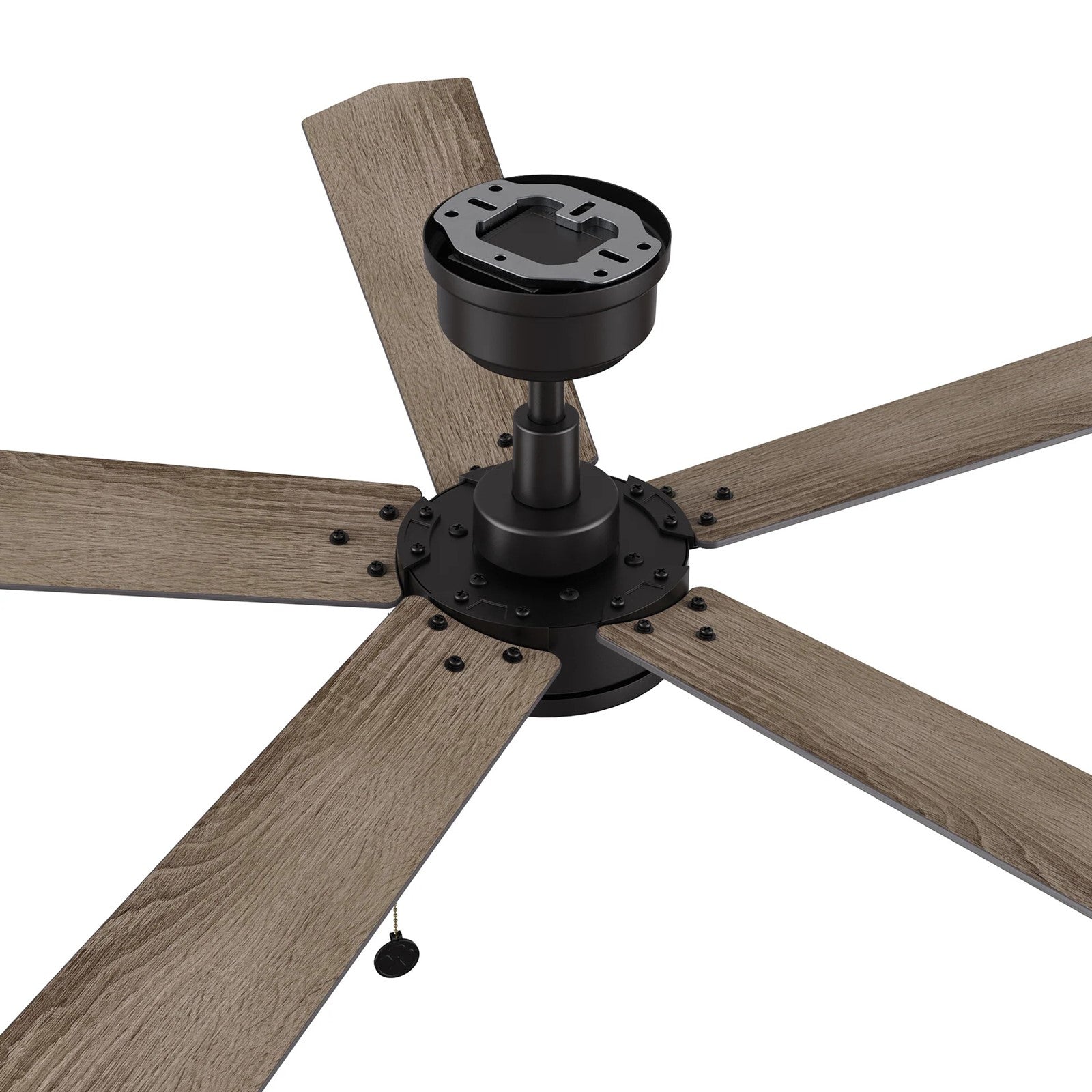Carro Valencia 52in 5-Blade Ceiling Fan | Black Barnwood Plywood Blades | Living Room & Bedroom | 52 x 52 x 11.8 in | Model CFP525E2-N10-BG-1