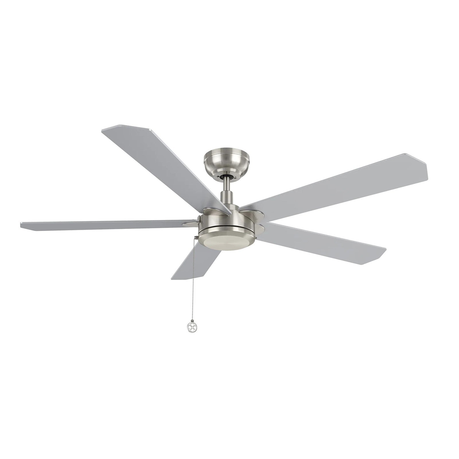 Carro Valencia 52in 5-Blade Ceiling Fan | Brushed Nickel Plywood Blades | Living Room & Bedroom | 52 x 52 x 11.8 in | Model CFP525E2-N10-SJ-1