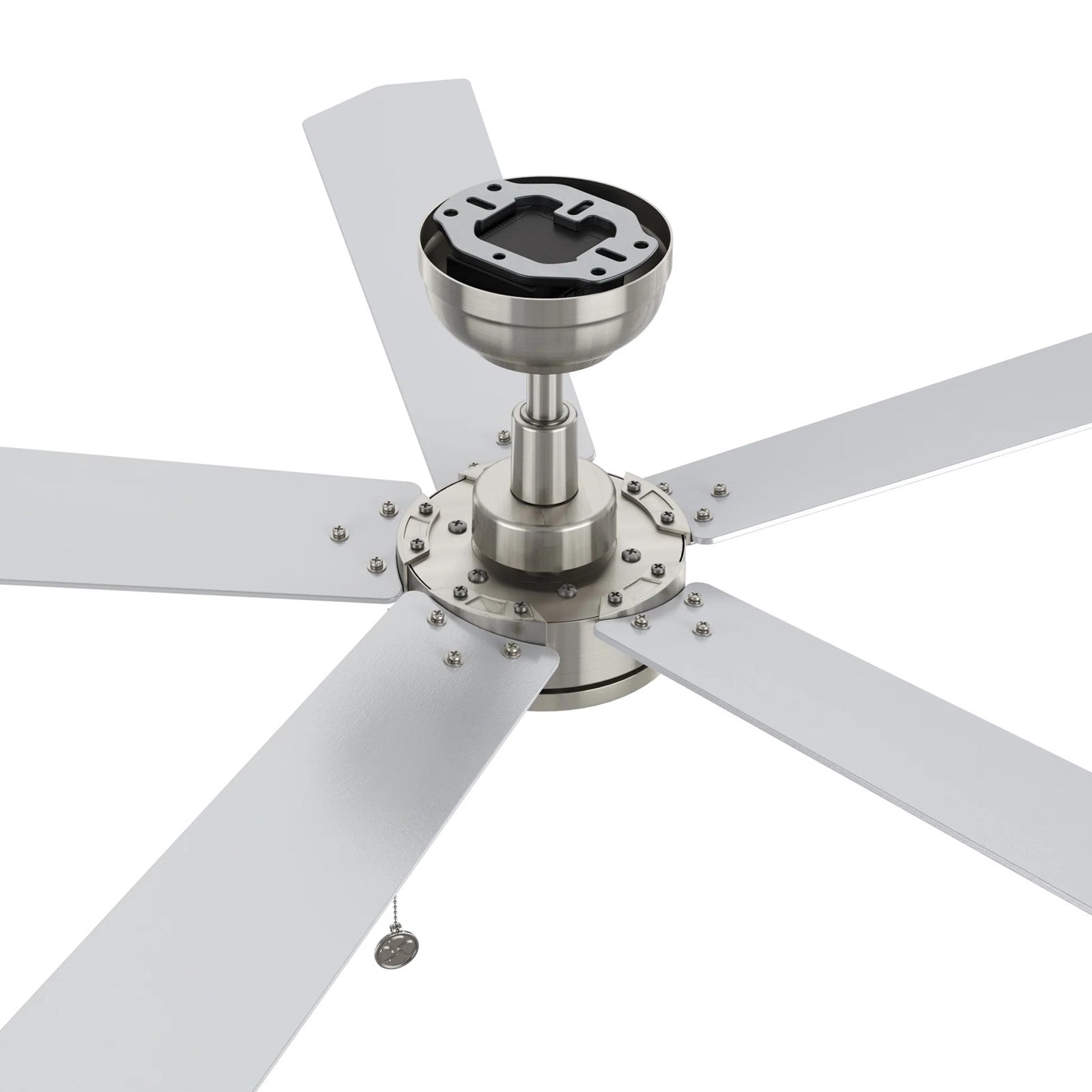 Carro Valencia 52in 5-Blade Ceiling Fan | Brushed Nickel Plywood Blades | Living Room & Bedroom | 52 x 52 x 11.8 in | Model CFP525E2-N10-SJ-1