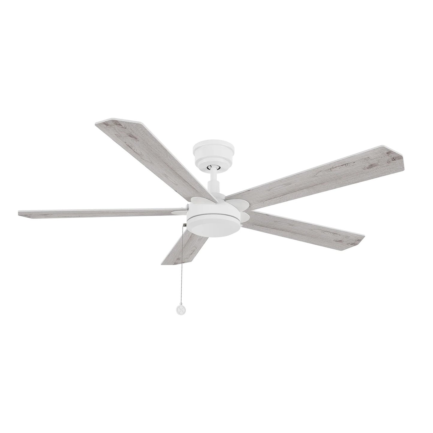 Carro Valencia 52in 5-Blade Ceiling Fan | White Whitewashed Plywood Blades | Living Room & Bedroom | 52 x 52 x 11.8 in | Model CFP525E2-N10-WP-1