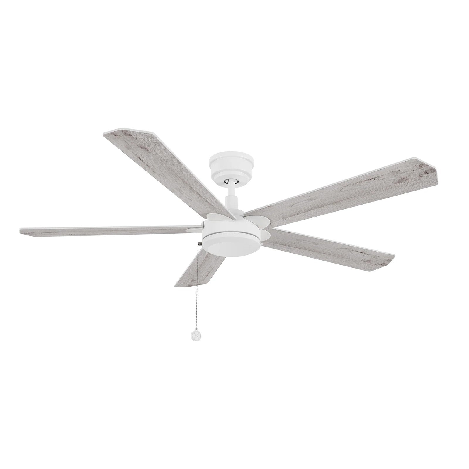 Carro Valencia 52in 5-Blade Ceiling Fan | White Whitewashed Plywood Blades | Living Room & Bedroom | 52 x 52 x 11.8 in | Model CFP525E2-N10-WP-1