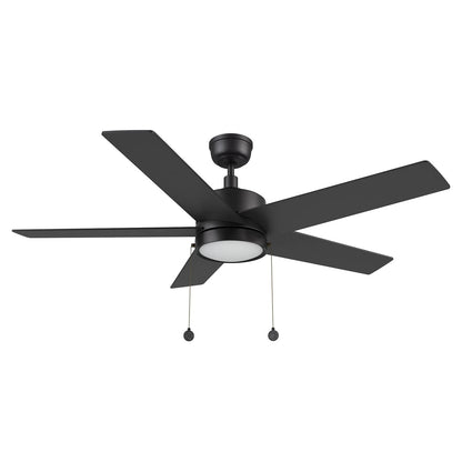 Carro Ascott 52in 5-Blade Ceiling Fan | Modern Black Finish and Plywood Blades | Living Room & Bedroom | 52 x 52 x 15.1 in | Model CFP525E5-L11-B2-1