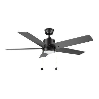 Carro Apex 52in 5-Blade Ceiling Fan with LED Light | Modern White Plywood Blades | Living Room & Bedroom | 52 x 52 x 14.2 in | Model CFP525E5-L21-W1-1