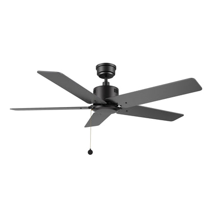 Carro Apex 52in 5-Blade Ceiling Fan | Modern Black Plywood Blades | Living Room & Bedroom | 52 x 52 x 12.7 in | Model CFP525E5-N20-B2-1