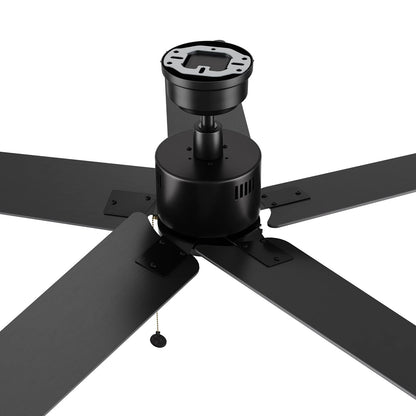 Carro Apex 52in 5-Blade Ceiling Fan | Modern Black Plywood Blades | Living Room & Bedroom | 52 x 52 x 12.7 in | Model CFP525E5-N20-B2-1