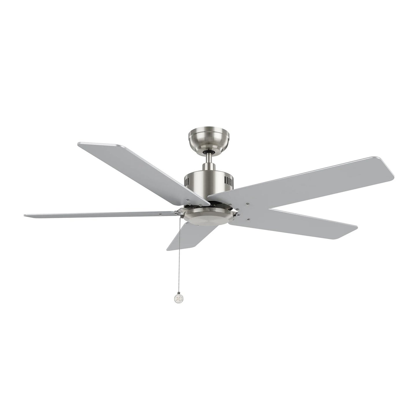 Carro Apex 52in 5-Blade Ceiling Fan | Brushed Nickel Plywood Blades | Living Room & Bedroom | 52 x 52 x 12.7 in, DC Motor | Model CFP525E5-N20-SJ-1