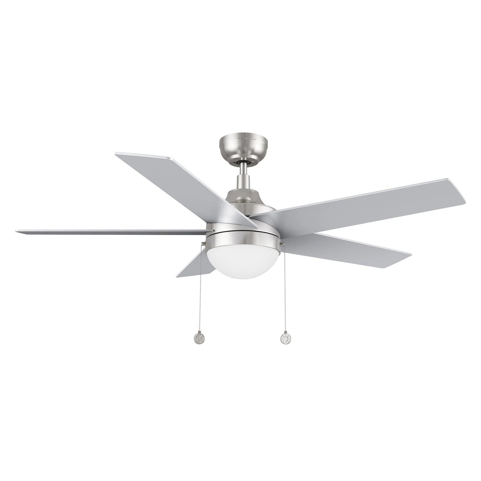 Carro Malta 52in 5-Blade Ceiling Fan | Brushed Nickel Plywood Blades with Integrated LED | Living Room & Bedroom | 52 x 52 x | Model CFP525E6-L11-SJ-1