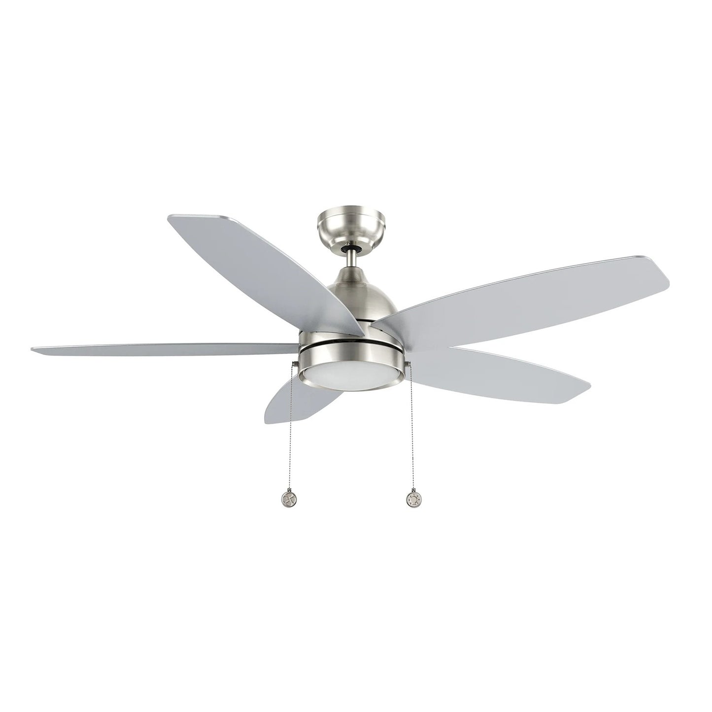 Carro Greenwood 52in 5-Blade Ceiling Fan | Brushed Nickel Plywood Blades and Integrated 3500K LED | Living Room & Bedroom | 52 x | Model CFP525Q5-L11-SJ-1