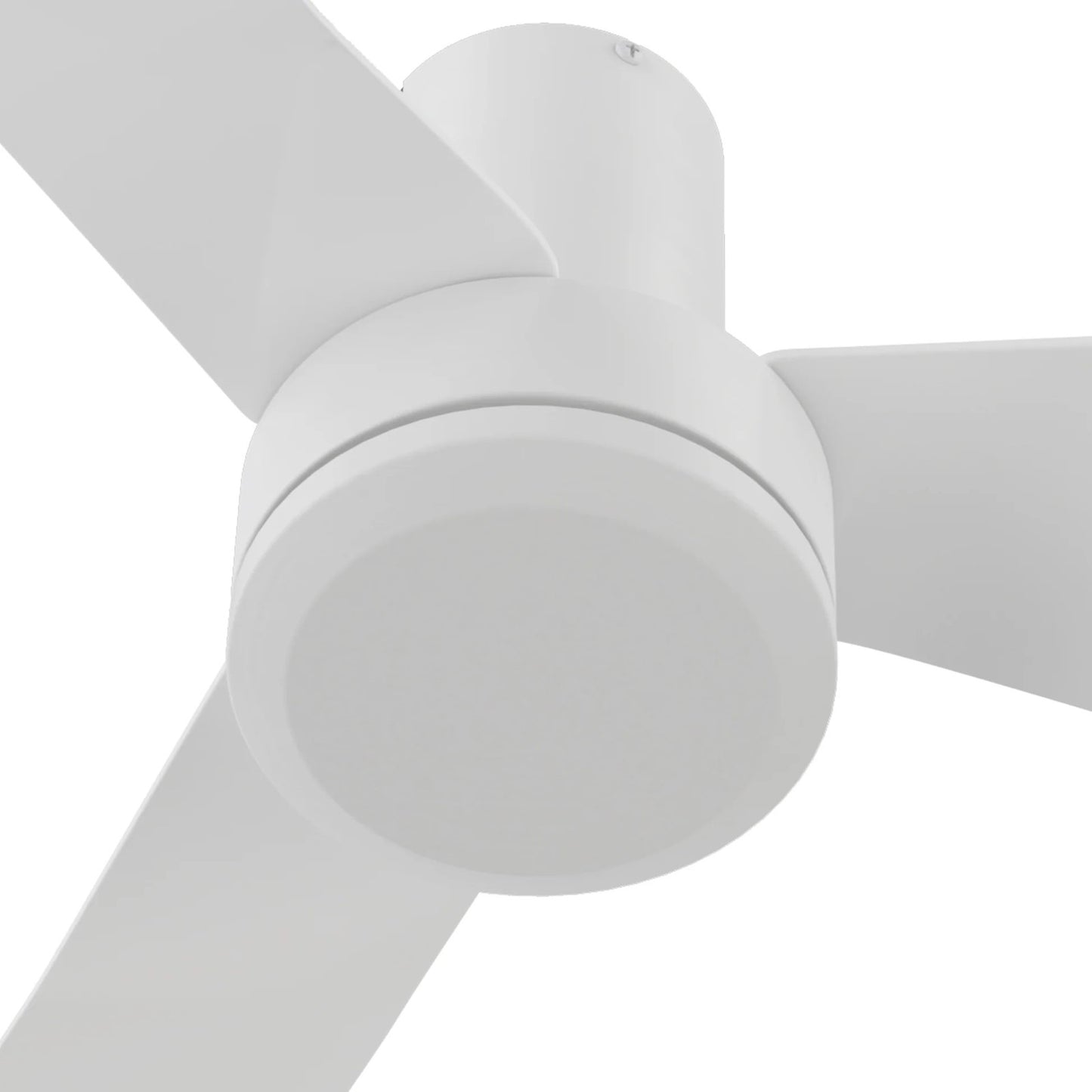 Carro Caerus 44in 3-Blade Flush Mount Ceiling Fan | Modern White and ABS | Living Room & Bedroom | 44 x 44 x 10 in | Model CFR443N2-N10-W1-1-FM