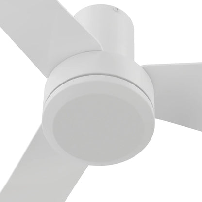 Carro Caerus 44in 3-Blade Flush Mount Ceiling Fan | Modern White and ABS | Living Room & Bedroom | 44 x 44 x 10 in | Model CFR443N2-N10-W1-1-FM