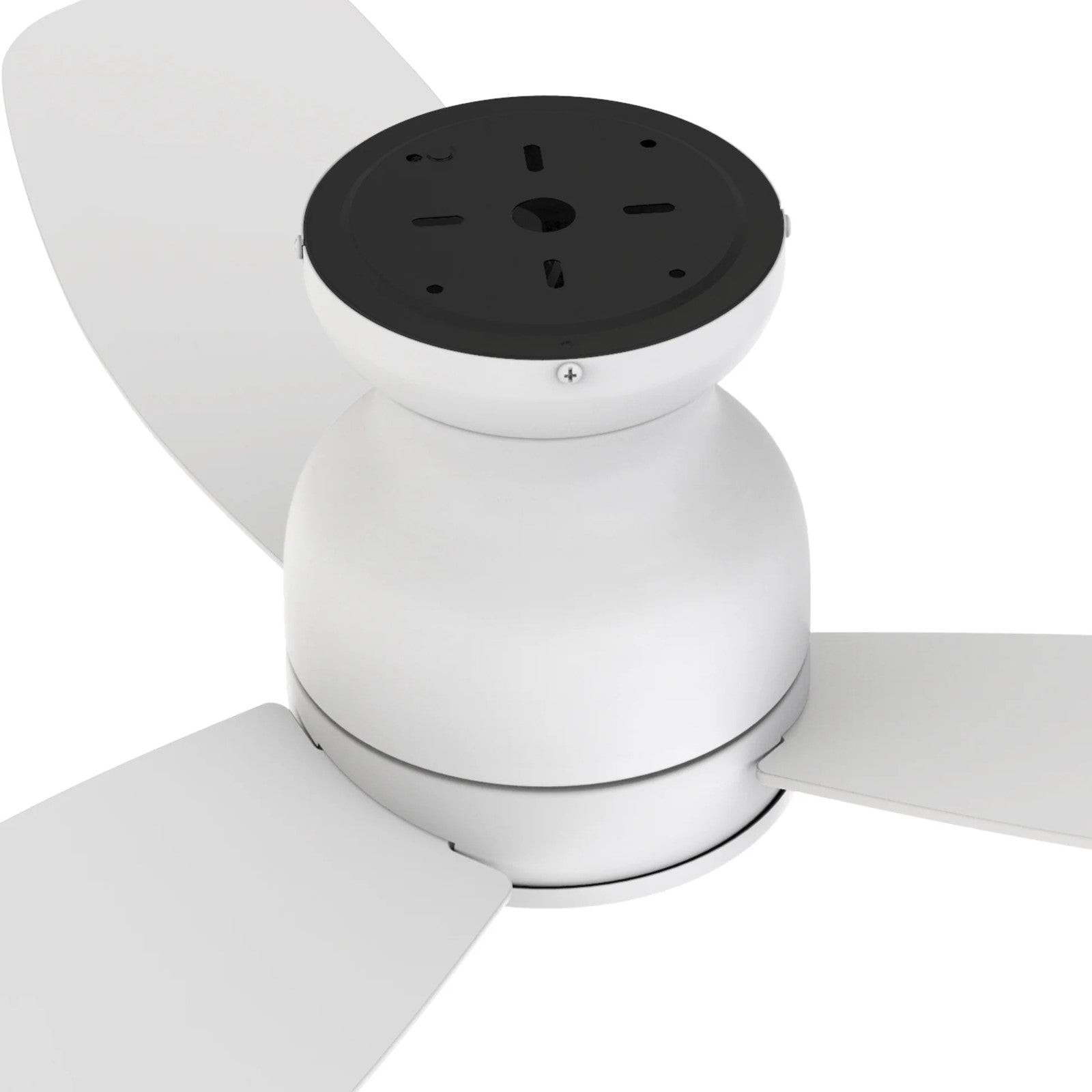 Carro Stanley 48in 3-Blade Flush Mount Ceiling Fan | White Plywood Blades | Low Ceiling Living Room & Bedroom | 48 x 48 x 10.8 | Model CFR483Q-N10-W1-1-FM