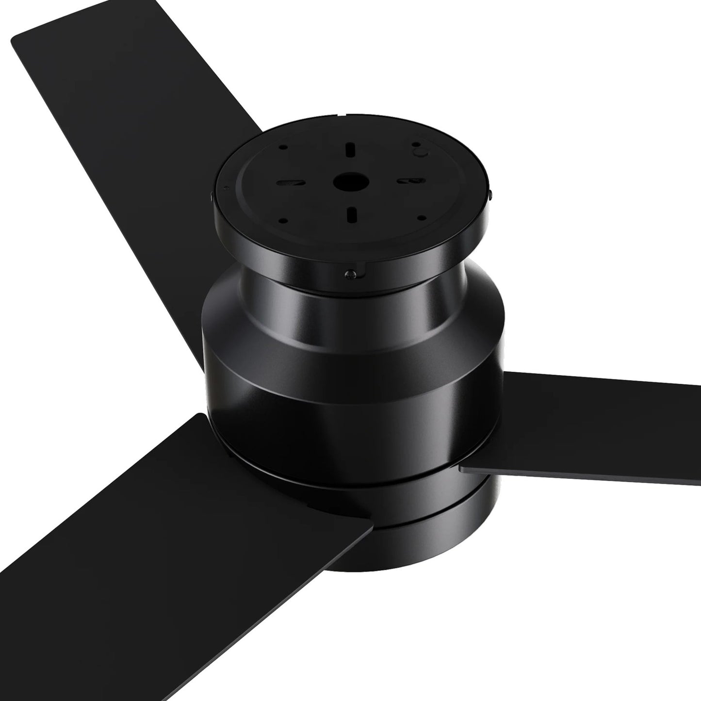 Carro Santana 52in 3-Blade Flush Mount Ceiling Fan | Black Plywood Blades with LED Light | Indoor Low Ceiling Rooms | 52 x 52 | Model CFR523E5-L12-B2-1-FM