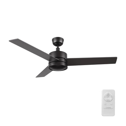 Carro Santana 52in 3-Blade Ceiling Fan | Black Plywood Blades | Living Room & Bedroom | 52 x 52 x 15 in, DC Motor, Remote (No | Model CFR523E5-N10-B2-1
