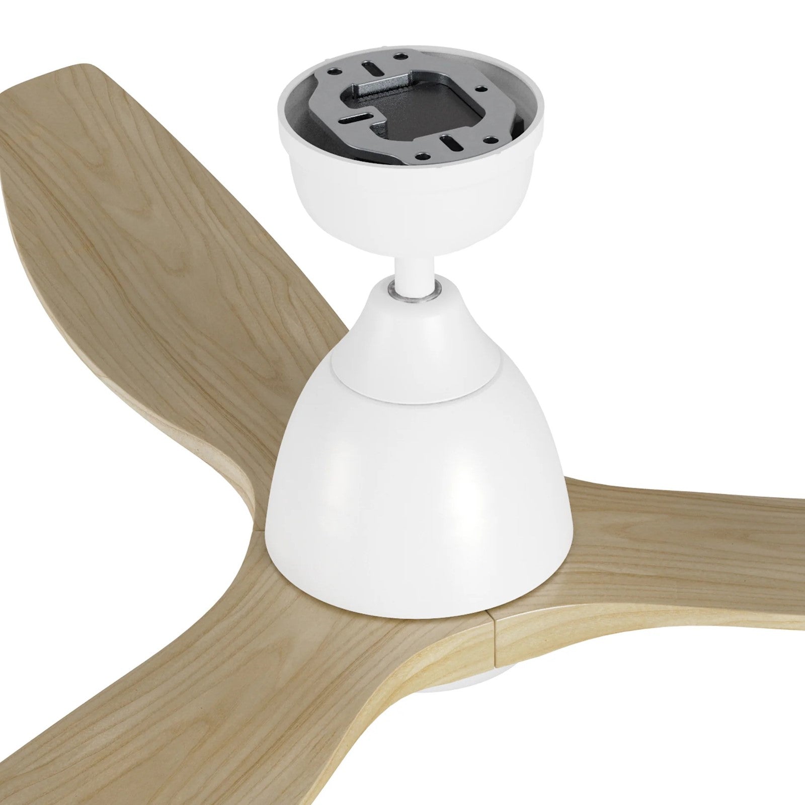 Carro Phoenix 52in 3-Blade Ceiling Fan with LED | Modern White Natural Solid Wood Blades | Indoor Living Room & Bedroom | 14.1 | Model CFR523K2-L11-WM5-1
