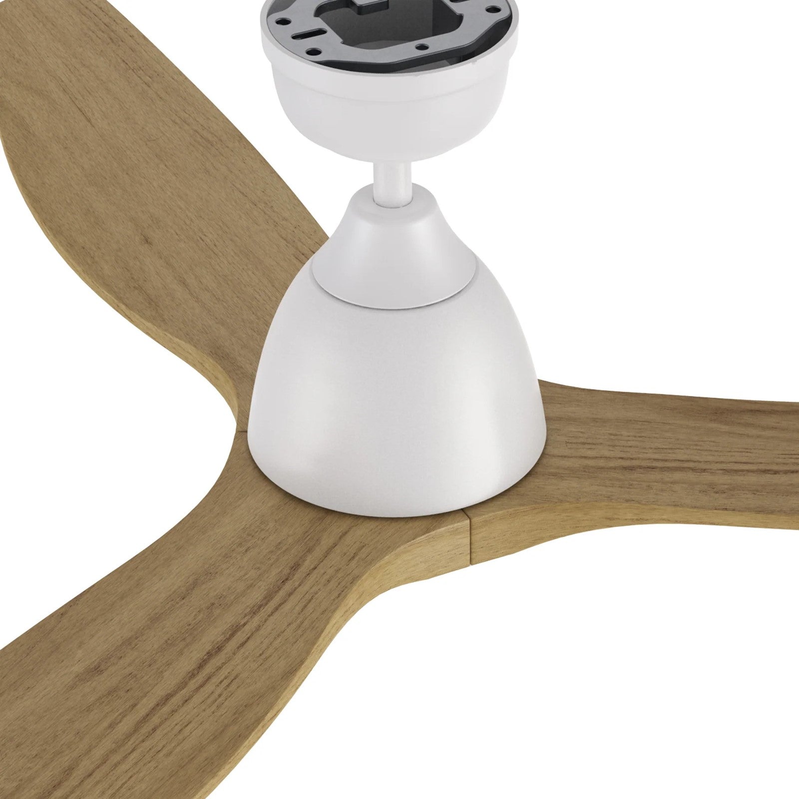 Carro Phoenix 52in 3-Blade Ceiling Fan | Modern White Natural and Solid Wood | Indoor Living Room & Bedroom | 14.1 x 52 x 52 in | Model CFR523K2-N10-WM5-1