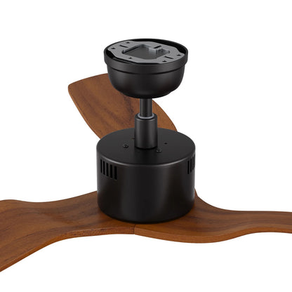 Carro Garnett 52in 3-Blade Ceiling Fan | Modern Black and Solid Wood | Indoor Living Room & Bedroom | 11.8 x 52 x 52 in | Model CFR523K5-N10-BM2-1