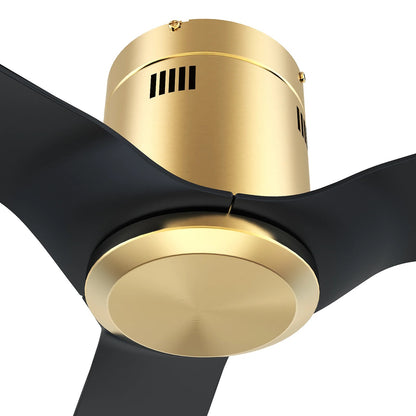 Carro Skara 52in 3-Blade Ceiling Fan | Gold Glass Fiber Reinforced Polypropylene Blades and Gold Finish | Living Room & | Model CFR523P-N10-G2-1-FM