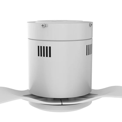 Carro Skara 52in Flush Mount Ceiling Fan | White Glass Fiber Reinforced Polypropylene Blades | Large Living Room & Bedroom | Model CFR523P-N10-W1-1-FM
