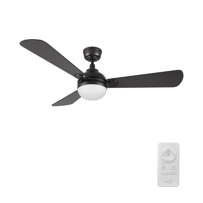 Carro Zelda 52in Ceiling Fan with Light | Black Plywood Blades and Integrated 4000K LED | Living Room & Bedroom | 52 x 52 x 15.3 | Model CFR523Q4-L11-B2-1