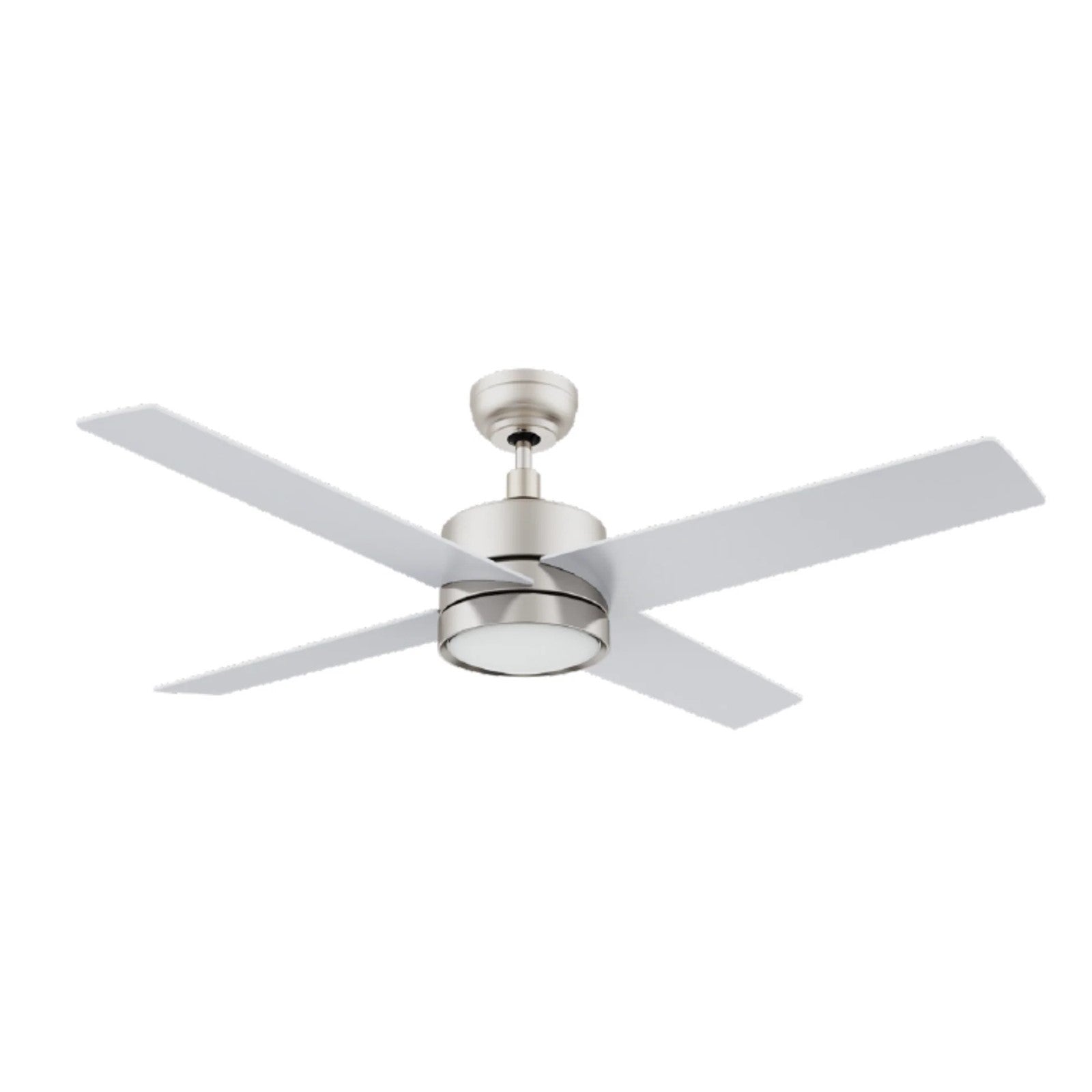 Carro Santana 52in 4-Blade Ceiling Fan | Brushed Nickel Plywood Blades | Living Room & Bedroom | 52 x 52 x 15.1 in | Model CFR524E5-L12-SJ-1