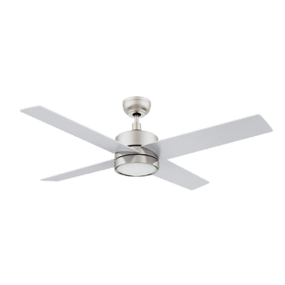 Carro Santana 52in 4-Blade Ceiling Fan | Brushed Nickel Plywood Blades | Living Room & Bedroom | 52 x 52 x 15.1 in | Model CFR524E5-L12-SJ-1