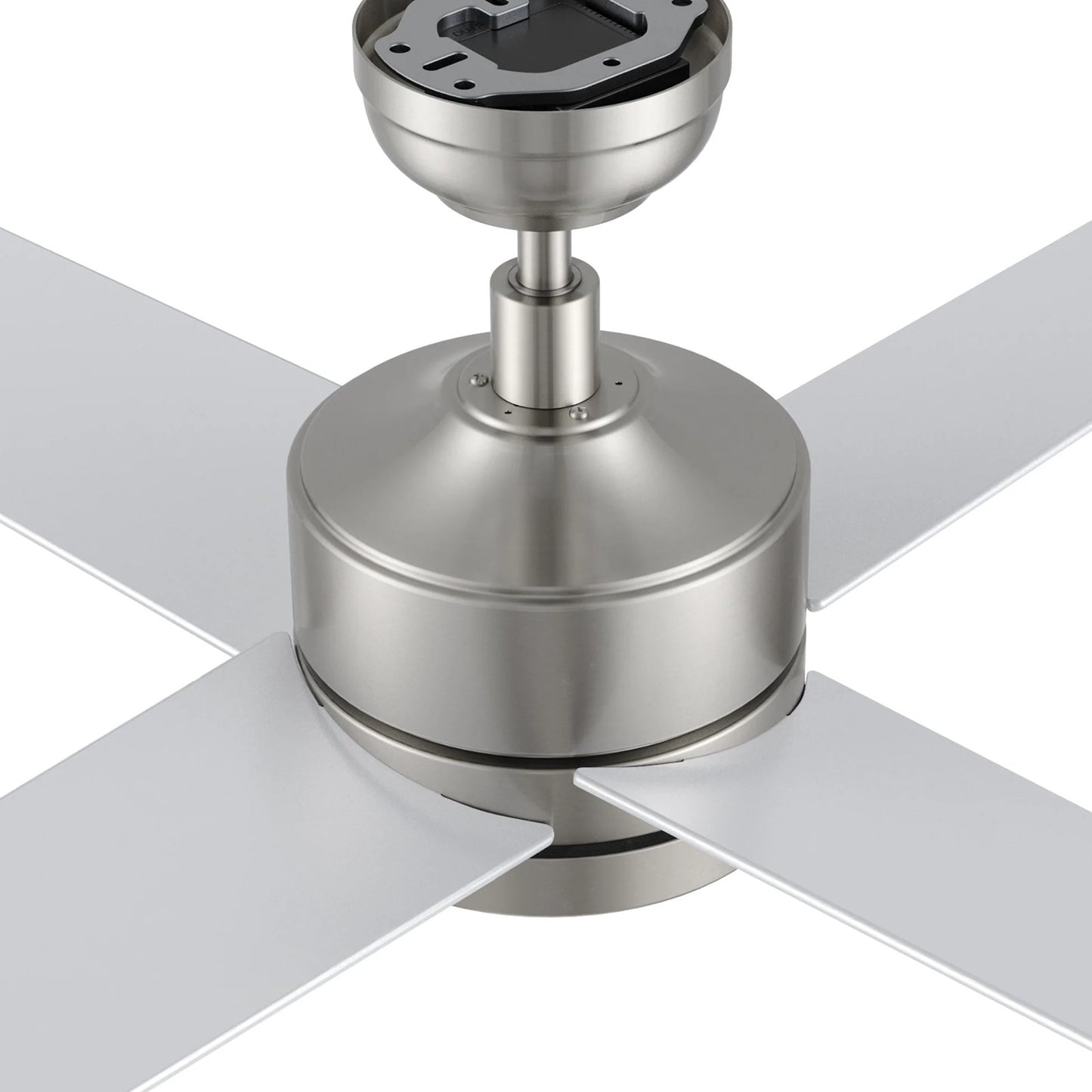 Carro Santana 52in 4-Blade Ceiling Fan | Brushed Nickel Plywood Blades | Living Room & Bedroom | 52 x 52 x 15.1 in | Model CFR524E5-L12-SJ-1