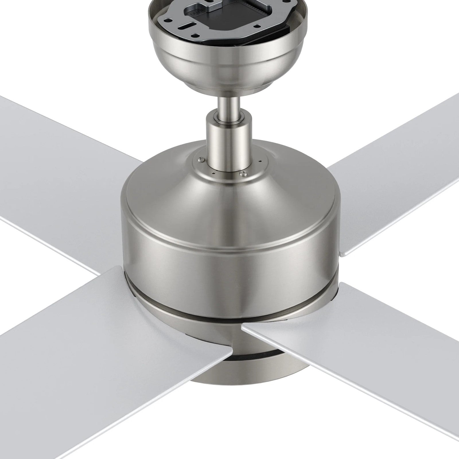 Carro Santana 52in 4-Blade Ceiling Fan | Brushed Nickel Plywood Blades | Living Room & Bedroom | 52 x 52 x 15.1 in | Model CFR524E5-L12-SJ-1