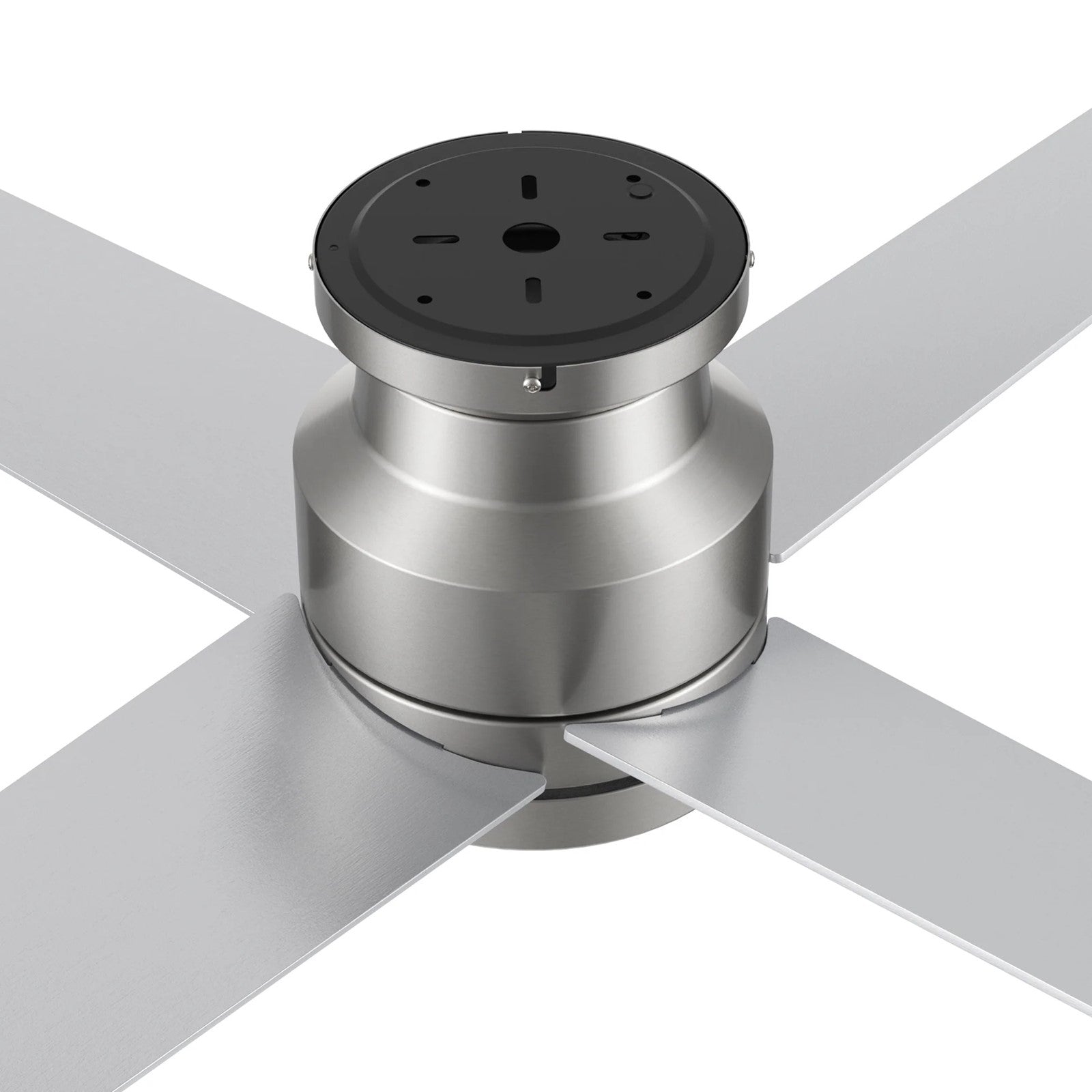 Carro Santana 52in Flush Mount Ceiling Fan | Brushed Nickel Plywood Blades | Low Ceilings & Bedrooms | 52 x 52 x 11 in | Model CFR524E5-L12-SJ-1-FM