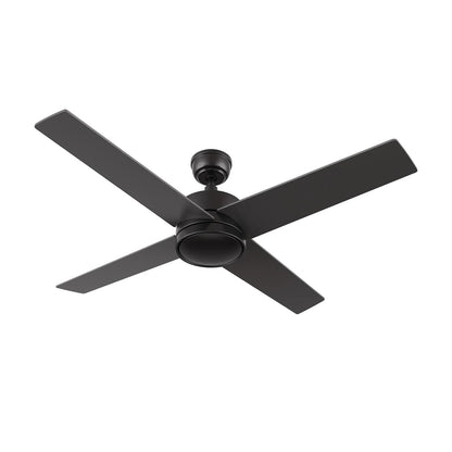 Carro Santana 52in 4-Blade Ceiling Fan | Modern Black Plywood Blades | Living Room & Bedroom | 52 x 52 x 15.1 in | Model CFR524E5-N10-B2-1