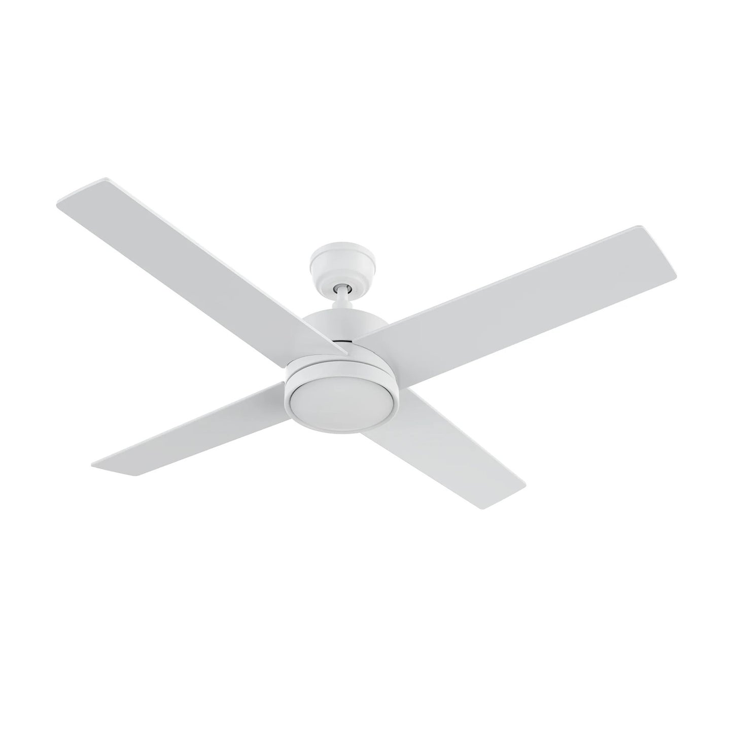 Carro Santana 52in 4-Blade Ceiling Fan | White Plywood Blades and White Finish | Living Room & Bedroom | 52 x 52 x 15.1 in | Model CFR524E5-N10-W1-1