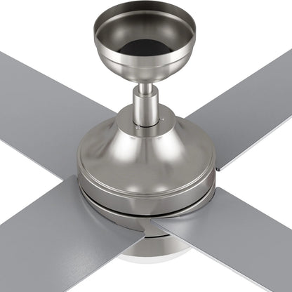 Carro Kimball 52in 4-Blade Ceiling Fan | Brushed Nickel Finish and Plywood Blades with Integrated LED Light | Living Room & | Model CFR524E6-L12-SJ-1