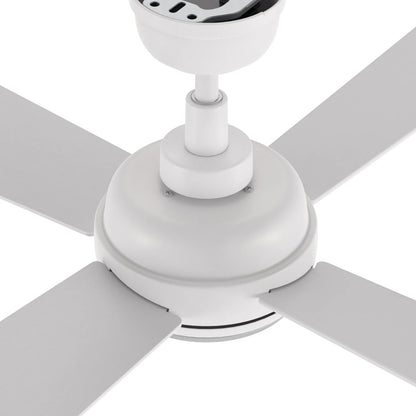 Carro Tryton 52in 4-Blade Ceiling Fan | White Plywood Blades and White Finish | Living Room & Bedroom | 52 x 52 x 14 in, 4000K | Model CFR524Q9-L11-W1-1