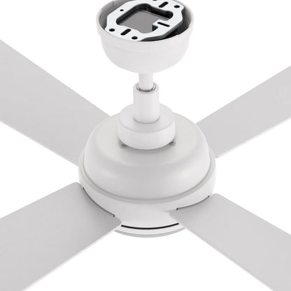 Carro Tryton 52in 4-Blade Ceiling Fan | White Plywood Blades and White Finish | Living Room & Bedroom | 52 x 52 x 14 in, 4000K | Model CFR524Q9-L11-W1-1