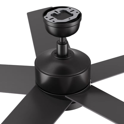 Carro Santana 52in 5-Blade Ceiling Fan | Black Plywood Blades and Black Finish | Living Room & Bedroom | 52 x 52 x 15 in, 4000K | Model CFR525E5-L11-B2-1