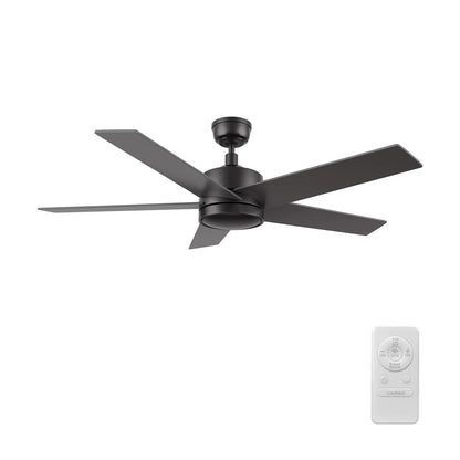 Carro Santana 52in 5-Blade Ceiling Fan | Black Plywood Blades and Remote Control | Living Room & Bedroom | 52 x 52 x 15 in | Model CFR525E5-N10-B2-1