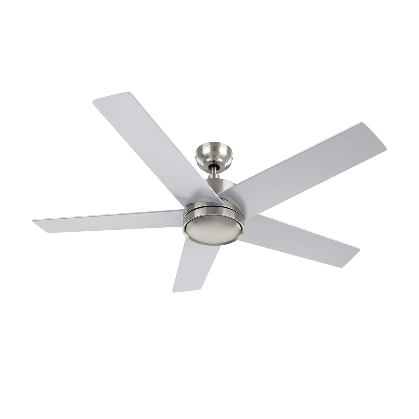 Carro Santana 52in 5-Blade Ceiling Fan | Brushed Nickel Plywood Blades and Remote Control | Living Room & Bedroom | 52 x 52 x 15 | Model CFR525E5-N10-SJ-1