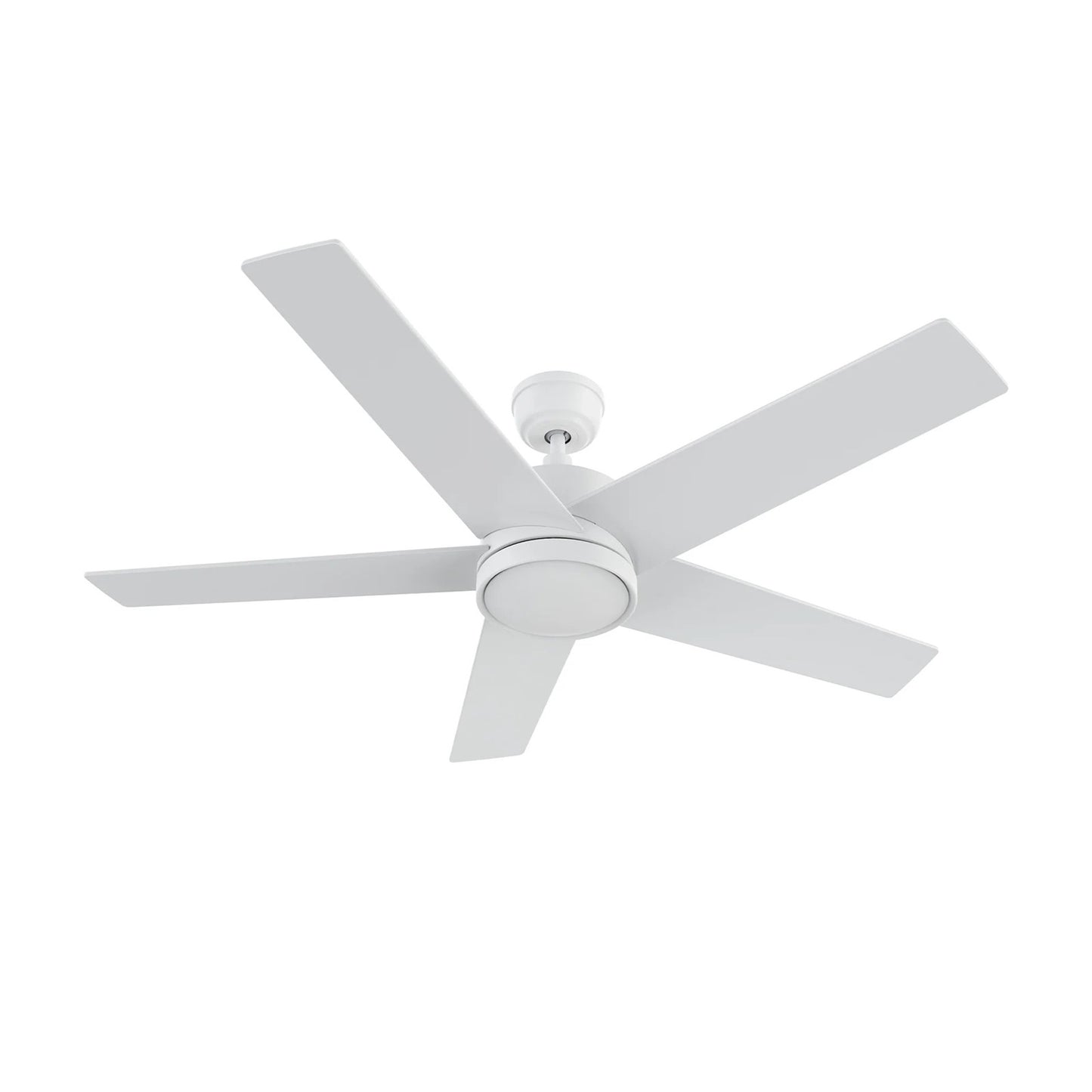Carro Santana 52in 5-Blade Ceiling Fan | Modern White and Plywood | Living Room & Bedroom | 52 x 52 x 15 in | Model CFR525E5-N10-W1-1
