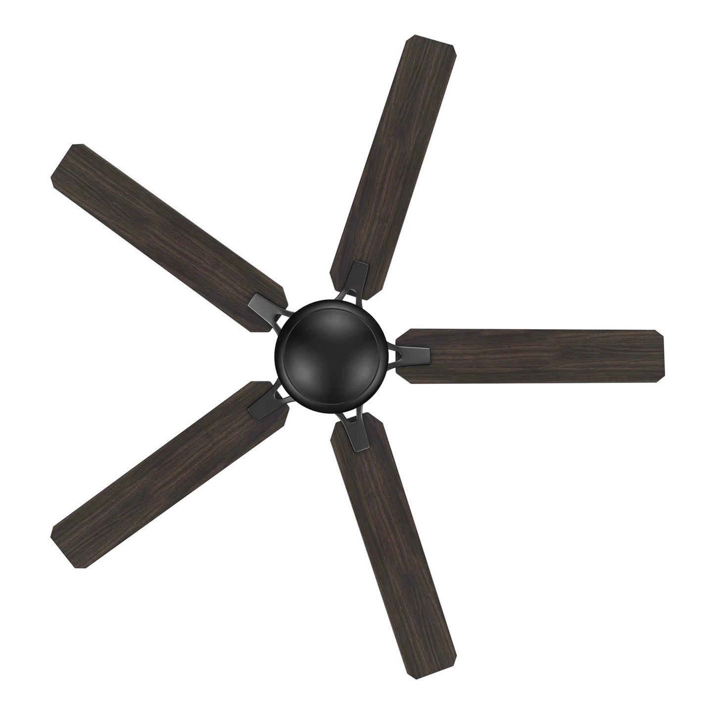 Carro Dunkirk 52in 5-Blade Flush Mount Ceiling Fan | Black Barnwood Plywood Blades | Indoor Living Room & Bedroom | 52 x 52 x | Model CFR525J-N10-BG-1-FM