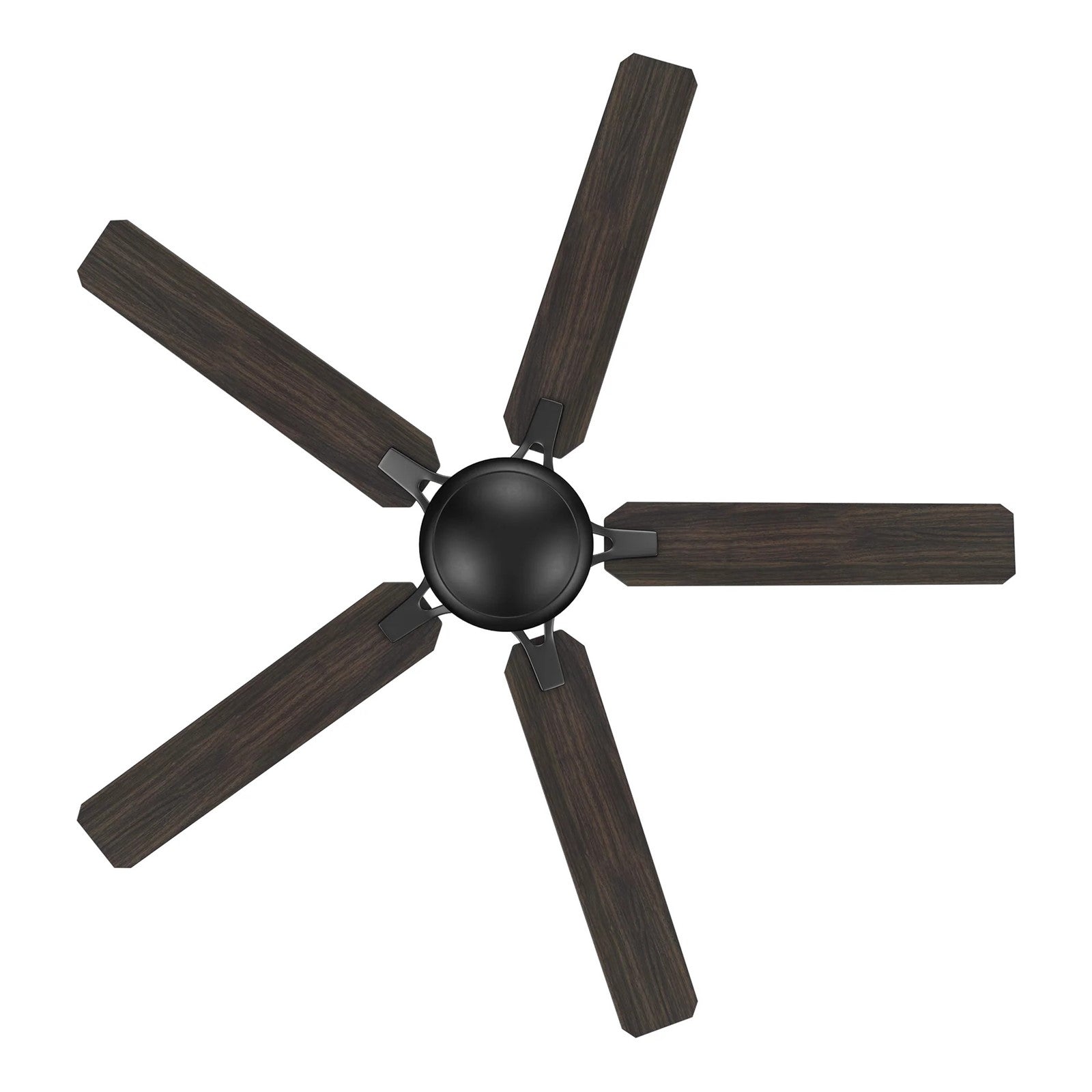 Carro Dunkirk 52in 5-Blade Flush Mount Ceiling Fan | Black Barnwood Plywood Blades | Indoor Living Room & Bedroom | 52 x 52 x | Model CFR525J-N10-BG-1-FM