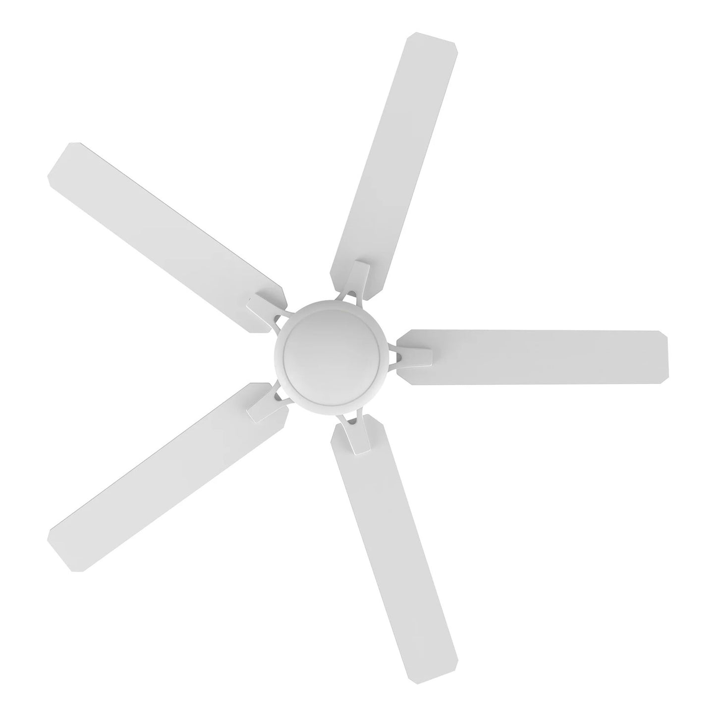 Carro Dunkirk 52in 5-Blade Flush Mount Ceiling Fan | White Plywood Blades | Indoor Living Room & Bedroom | 52 x 52 x 10.8 in | Model CFR525J-N10-W1-1-FM