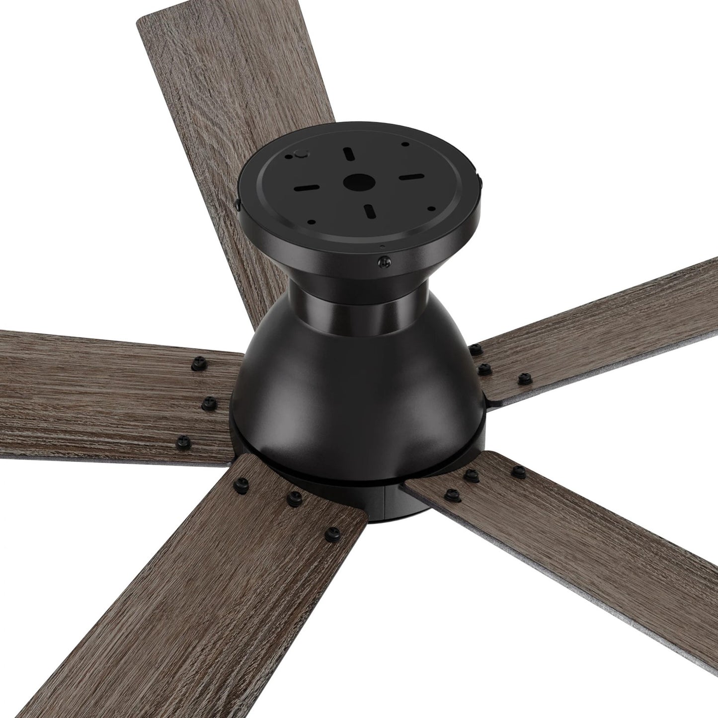 Carro Lurgan 52in 5-Blade Flush Ceiling Fan | Black Plywood Blades | Living Room & Bedroom | 52 x 52 x 10.8 in | Model CFR525J1-N10-BG-1-FM