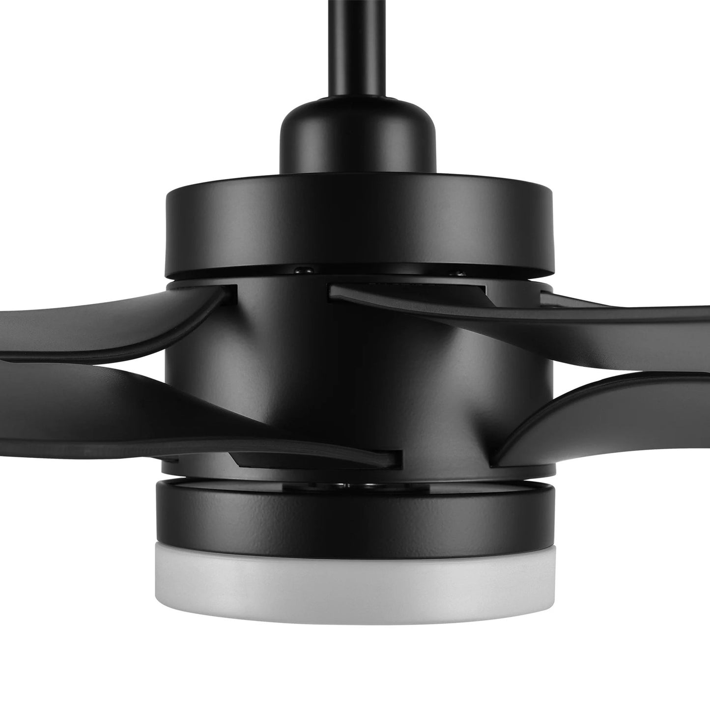 Carro Onyx 52in 5-Blade Ceiling Fan | Black ABS Blades with Integrated LED | Indoor Living Room & Bedroom | 52 x 52 x 15.3 in | Model CFR525T2-L11-B2-1