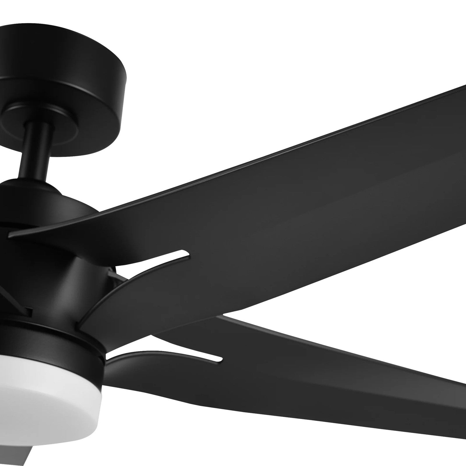 Carro Onyx 52in 5-Blade Ceiling Fan | Black ABS Blades with Integrated LED | Indoor Living Room & Bedroom | 52 x 52 x 15.3 in | Model CFR525T2-L11-B2-1