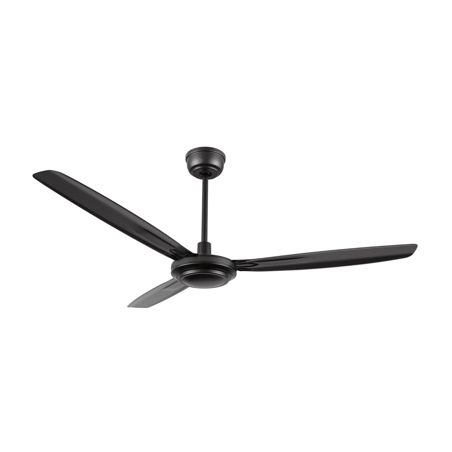 Carro Oberon 56in 3-Blade Ceiling Fan | Black Iron Blades and Remote | Living Room & High Ceilings | 18.3 x 56 x 56 in | Model CFR563Z1-N10-B2-1