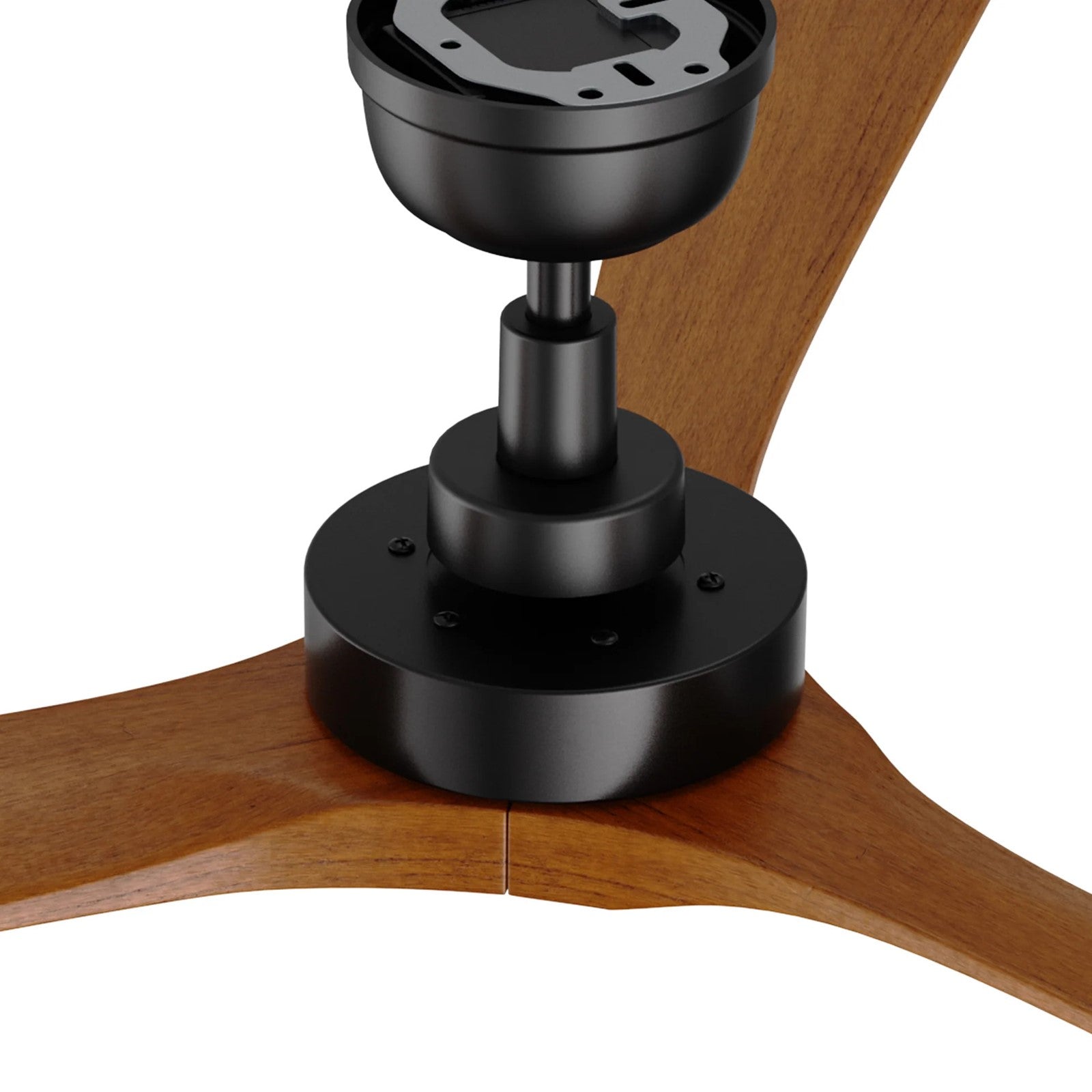 Carro Athena 60in 3-Blade Ceiling Fan | Modern Black Antique Walnut and Solid Wood Blades | Living Room & Bedroom | 60 x 60 x | Model CFR603K4-N10-BM2-1