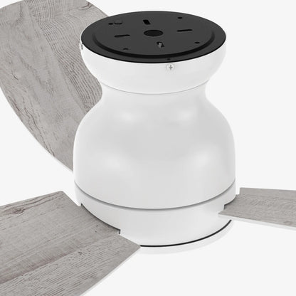Carro Stanley 60in 3-Blade Flush Ceiling Fan | Modern White Plywood | Living Room & Bedroom | 60 x 60 x 10.8 in | Model CFR603Q-N10-WP-1-FM