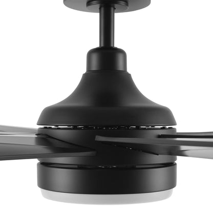 Carro Kima 65in 7-Blade Ceiling Fan | Modern Black ABS and LED Light | Living Room & Bedroom | 65 x 65 x 12 in | Model CFR657T3-L12-B2-1