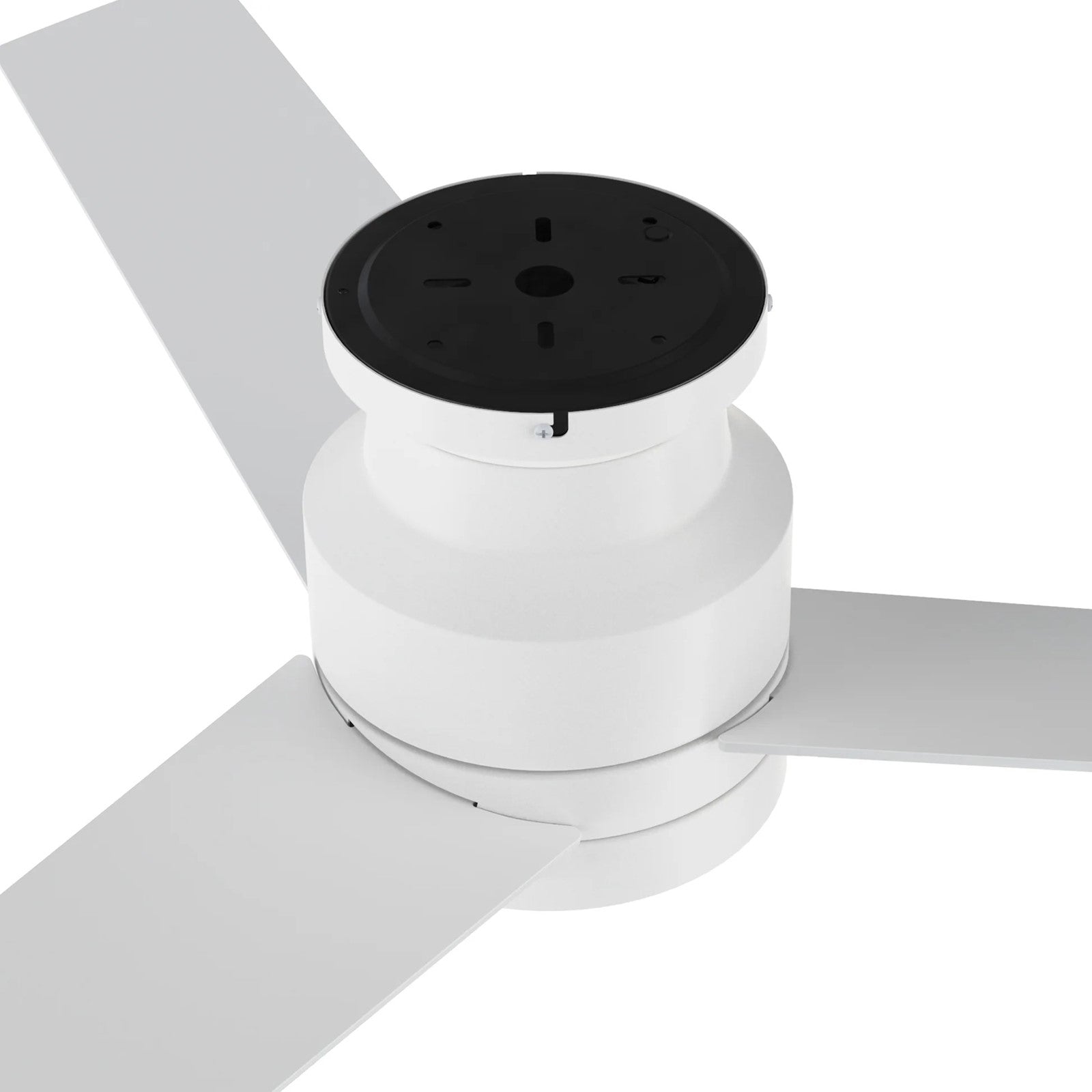 Carro Santana 52in Flush Mount Ceiling Fan | White Plywood Blades and Integrated LED | Low Ceiling & Bedroom | 52 x 52 x 11 in | Model CFW523E5-L12-W1-1-FM