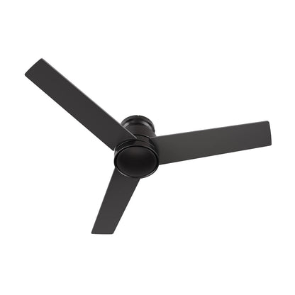 Carro Santana 52in Flush Mount Ceiling Fan | Black Plywood Blades and Wall Control | Low Ceiling & Bedroom | 52 x 52 x 11 in | Model CFW523E5-N10-B2-1-FM