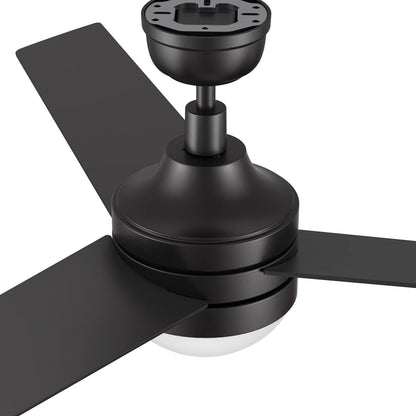 Carro Kimball 52in Ceiling Fan | Black Plywood Blades and Integrated LED | Living Room & Bedroom | 52 x 52 x 16.9 in | Model CFW523E6-L12-B2-1